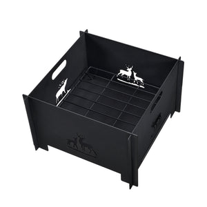 Brasero de jardin Etnedal au charbon ou au bois 25 x 40 x 40 cm [casa.pro]