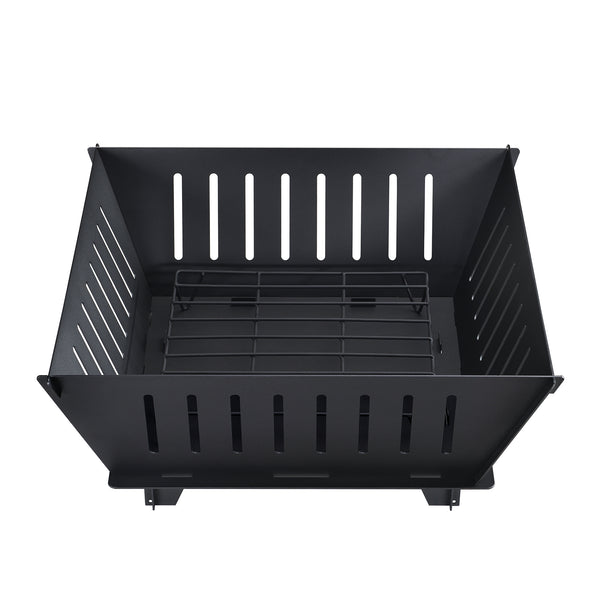 Brasero de jardin Fedje au charbon ou au bois 25 x 55 x 55 cm [casa.pro]