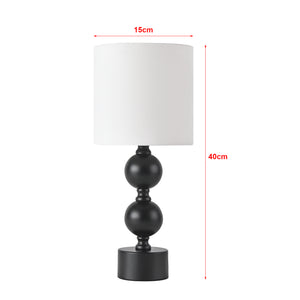 Lampe de bureau Wrexham E14 en métal 40 cm noir et blanc [lux.pro]