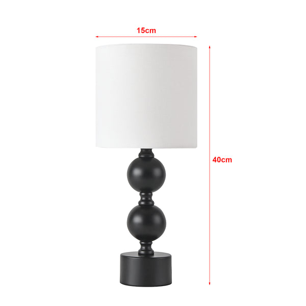 Lampe de bureau Wrexham E14 en métal 40 cm noir et blanc [lux.pro]
