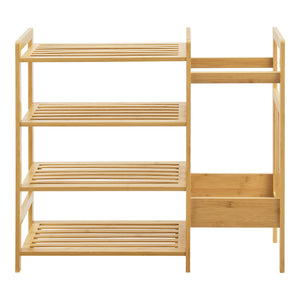 [en.casa] Bamboe schoenenkast Eckerö voor 8 paar schoenen