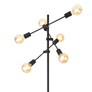 Lampadaire Craigavon 6 x E27 hauteur 154 cm noir [lux.pro].