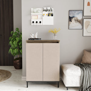 [en.casa] Schoenenkast Lieksa 85,5x60x35,5cm eiken grijs