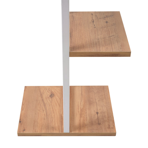 Support de plantes Blaabjerg à 3 niveaux 90 x 35 x 26 cm effet noyer / blanc [en.casa]