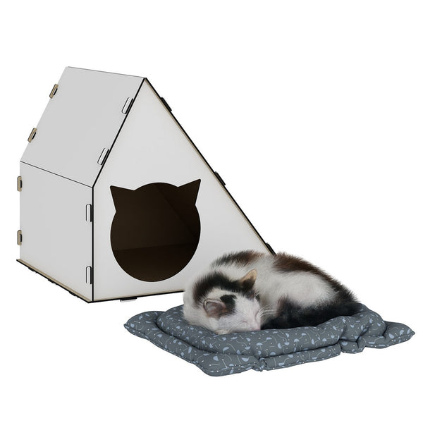 [en.casa] Kattenhuis Lani 40x42x40 cm wit