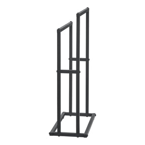 Handdoekhouder met 2 stangen 78 x 48 x 24 cm Zwart [en.casa]
