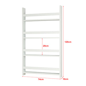 [en.casa] Wandplank wandrek Sotenäs 120x74x10 cm wit