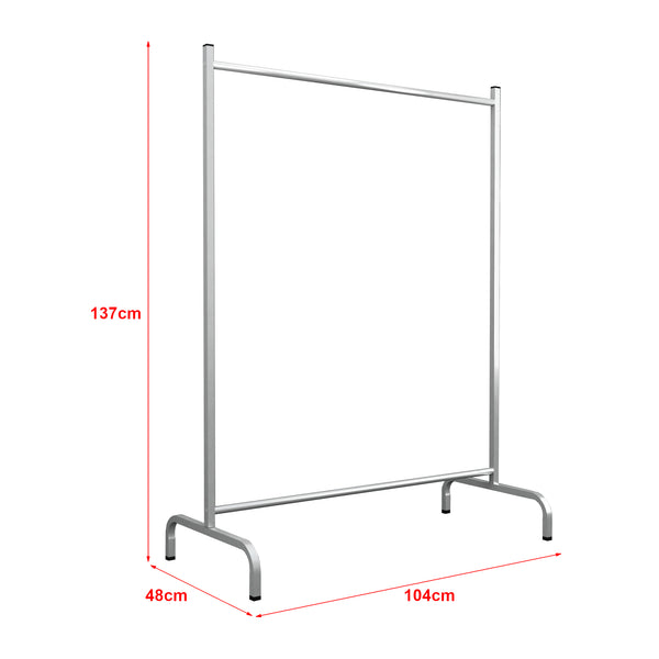 Portant à vêtement Staffanstorp avec barre de penderie 137 x 104 x 48 cm argenté [en.casa]