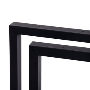Set de 2 pieds de table Lunderskov rectangulaires en acier 35 x 50 cm [en.casa]
