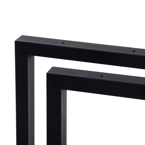 Set de 2 pieds de table Lunderskov rectangulaires en acier 35 x 50 cm [en.casa]