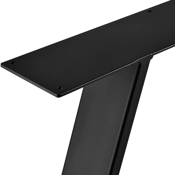 Set de 2 pieds de table Lyngby triangulaires en acier 72 x 55 x 6 cm [en.casa]