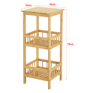 [en.casa] Staand rek Pyhäjärvi bamboe 79x33x33 cm houtkleurig