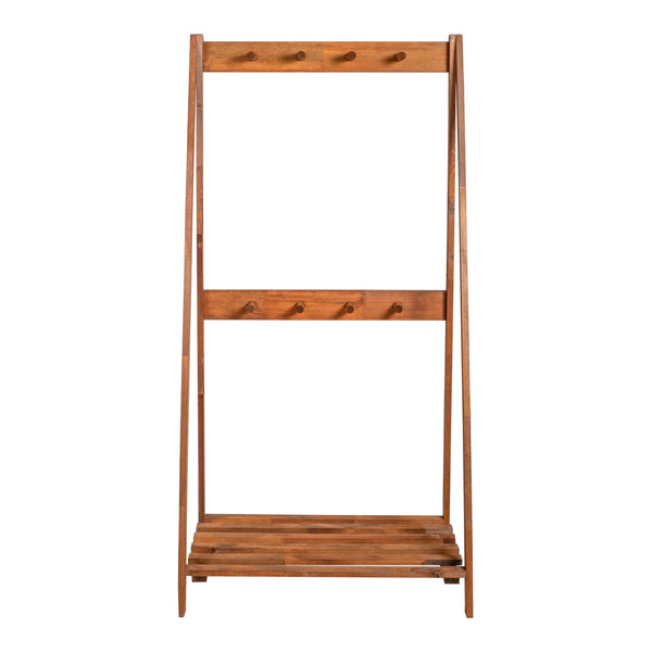 [en.casa] Kledingrek Middelfart 152x75x45 cm houtkleurig