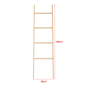 [en.casa] Handdoekrek Djurs 160x42x4 cm houtkleurig