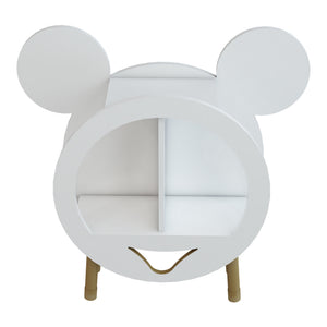 Biblothèque Langå pour enfant forme souris 68 x 59 x 21,6 cm blanc [en.casa]