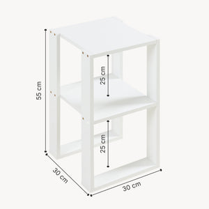 Table d'appoint carrée Thyholm 55 x 30 x 30 cm blanc [en.casa]