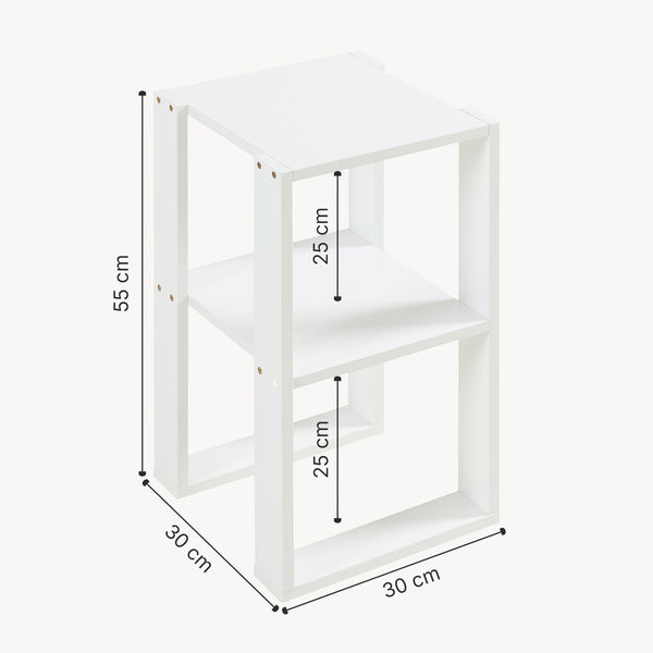 Table d'appoint carrée Thyholm 55 x 30 x 30 cm blanc [en.casa]