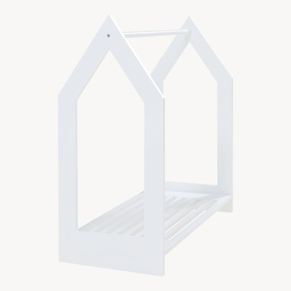 [en.casa] Kledingrek Langeskov 78x75x35 cm wit en houtkleurig