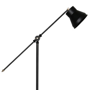 Lampadaire Peterborough hauteur 145 cm E14 effet bois / noir [lux.pro]