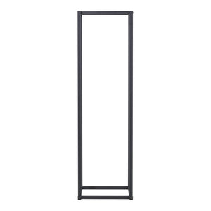 Range-bûches Tibro en acier 35 x 35 x 120 cm noir [en.casa]