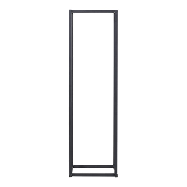 Range-bûches Tibro en acier 35 x 35 x 120 cm noir [en.casa]