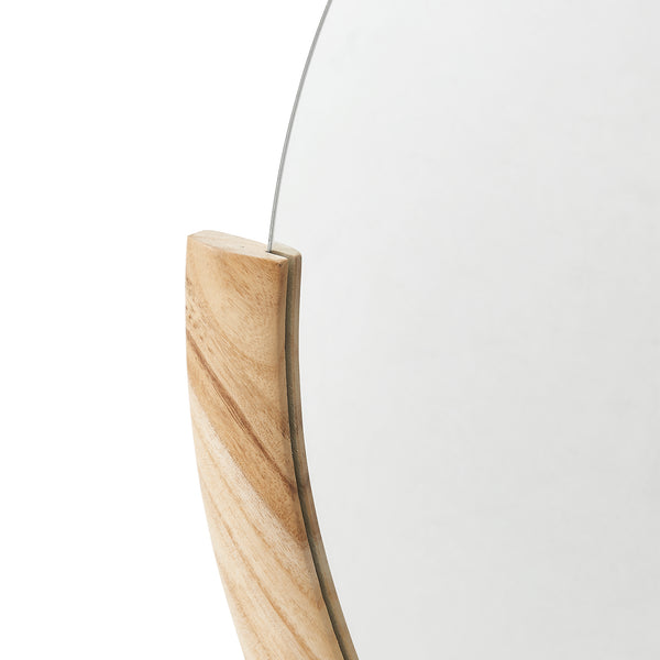 Miroir mural Atri rond eucalyptus 61 x 64 cm naturel [en.casa]