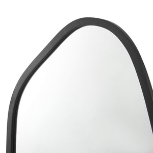 Miroir mural Grottole asymétrique 62 x 50 cm noir mat [en.casa]