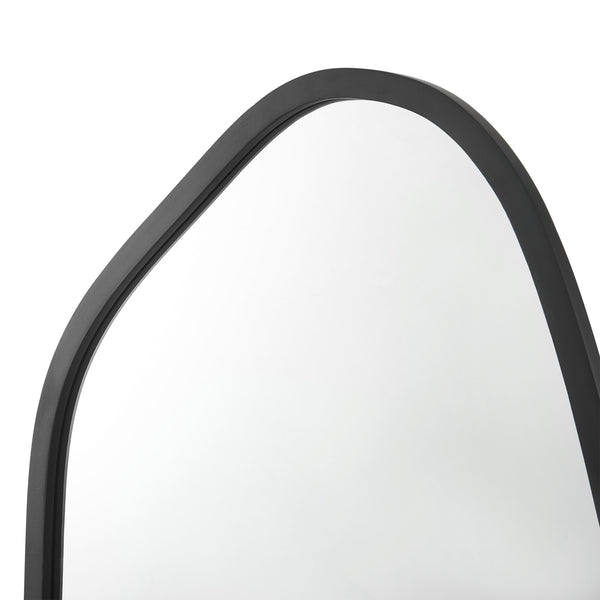 Miroir mural Grottole asymétrique 62 x 50 cm noir mat [en.casa]