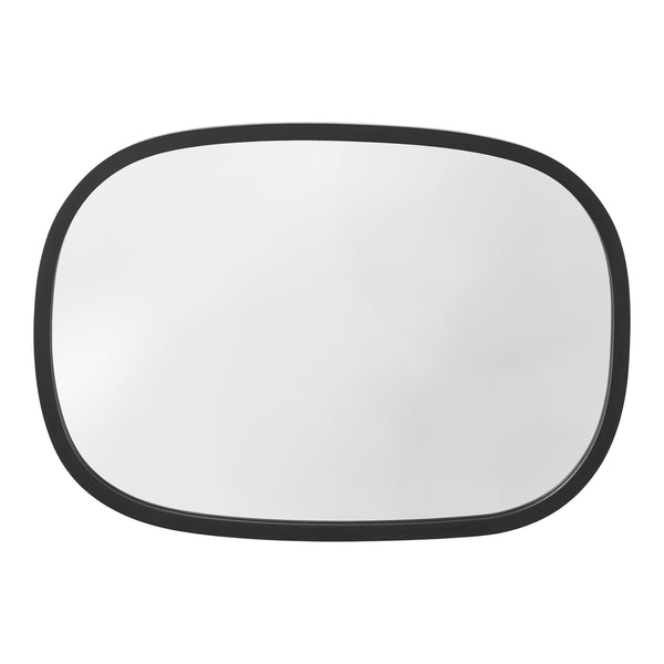 Miroir mural Copertino ovale 70 x 50 cm noir mat [en.casa]