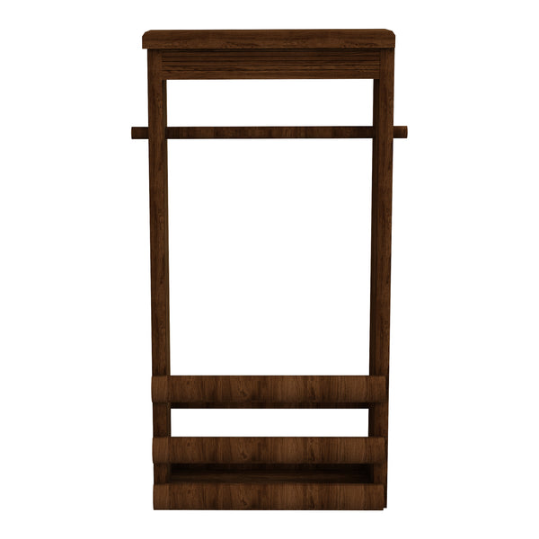 Porte-rouleaux papier WC Thyborøn sur pied barre pin 62 x 30 x 14 cm bois foncé [en.casa]