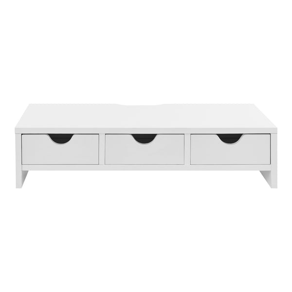 [en.casa] Monitorstandaard Ruovesi verhoger 12x51x25 cm wit