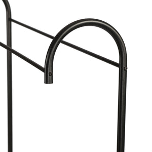 [en.casa] Kledingrek Vallø met plank metaal 145x88,5x34,5 cm zwart