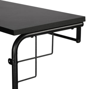 [en.casa] Wandkapstok Ølstykke met plank 110x30x27 cm zwart