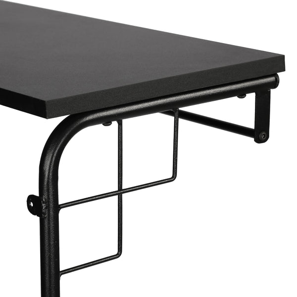 [en.casa] Wandkapstok Ølstykke met plank 110x30x27 cm zwart