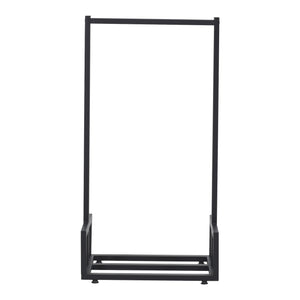 [en.casa] Brandhout Thisted rek houtopslag 50x35x95 cm metaal zwart