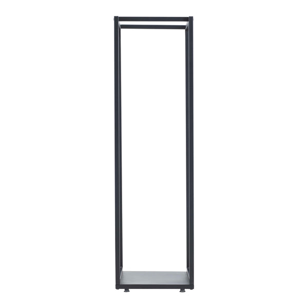 [en.casa] Brandhout rek Tornved houtopslag 35x35x120 cm zwart