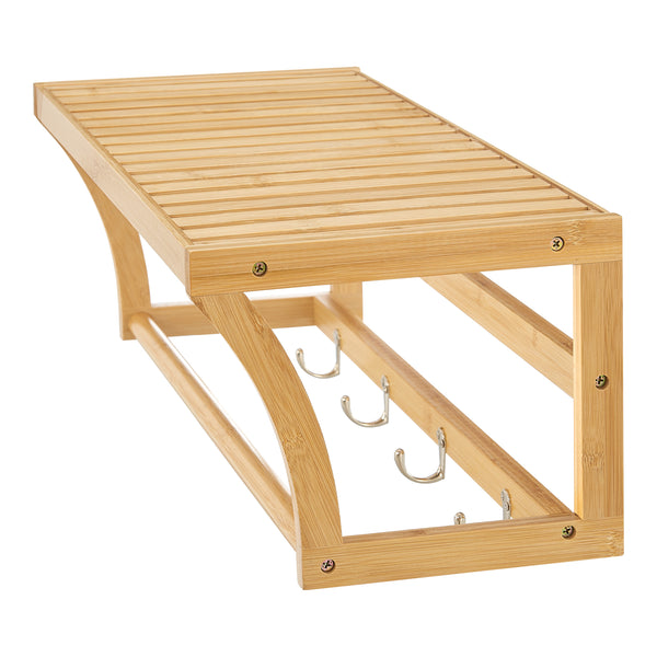 [en.casa] Badkamerrek Langeland wandmontage 20,5x59,5x25,5 cm bamboe