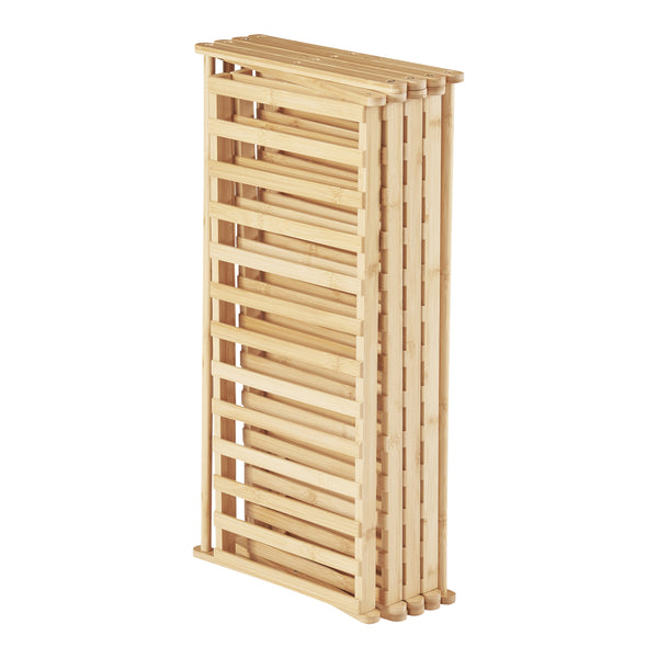 Étagère à chaussures pliable Fitzbek bambou 89 x 67 x 26 cm naturel [en.casa]