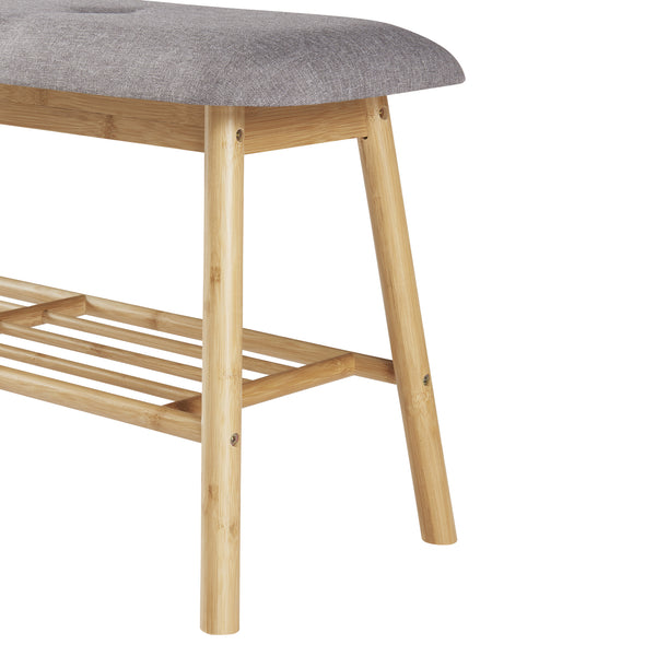 [en.casa] Schoenenrek 45x90x30 cm bamboe grijs