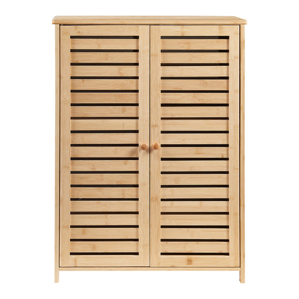 [en.casa] Schoenenkast Klamp 87,5x66x33 cm bamboe