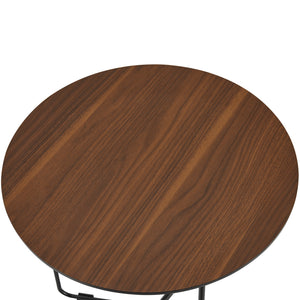 Table d'appoint Böhen 42 x 39,5 cm effet noyer noir [en.casa]