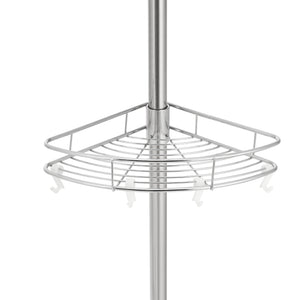 Étagère de douche télescopique Haapavesi acier inoxydable 90 - 300 cm chrome [neu.haus]
