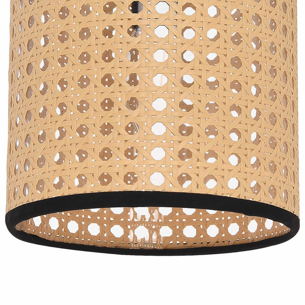 Applique murale Southend effet rotin 25 x 17 x 16 cm noir beige lux.pro