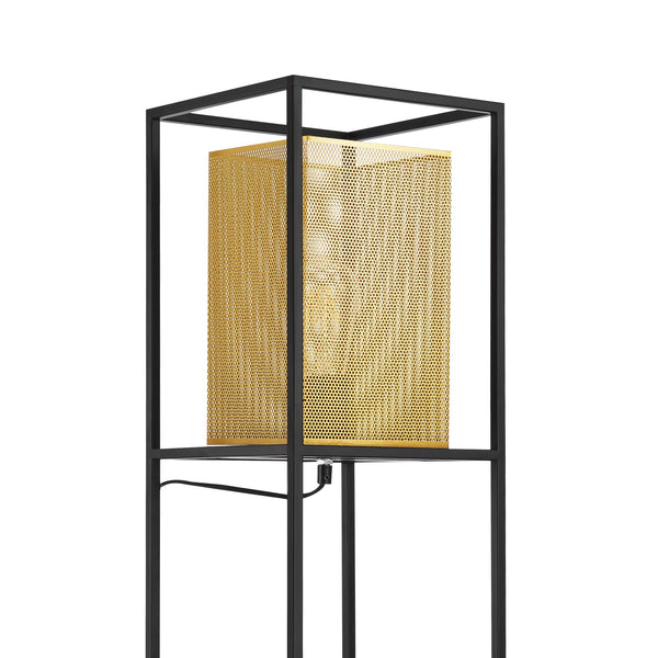 lux.pro Staande lamp Southport 123x22x22 cm zwart en goudkleurig