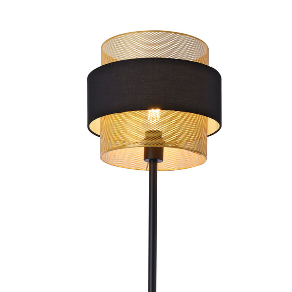 lux.pro Staande lamp Albans vloerlamp 160x30 cm zwart en goudkleurig