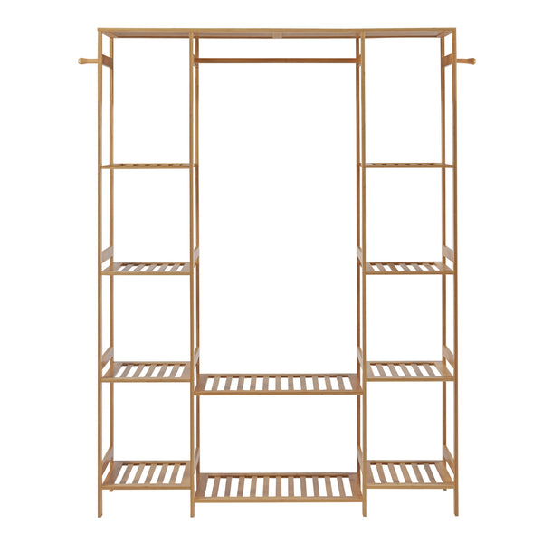 [en.casa] Kledingkast Ilomantsi bamboe open kast 165x122x35 cm