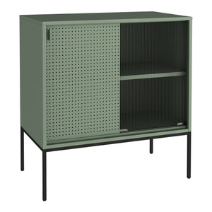 [en.casa] Metalen kast Eidsvoll 85x80x45 cm groen en zwart