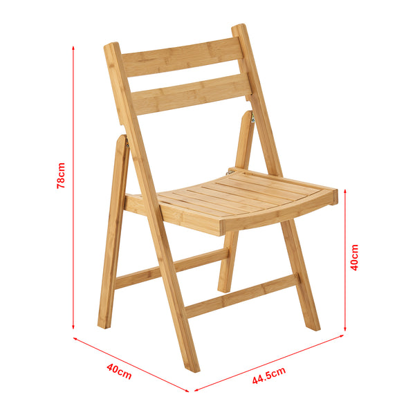 [en.casa] Eetkamerstoel set van 2 Gran 78x44,5x40 cm bamboe