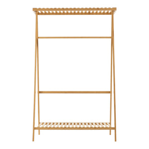 [en.casa] Bamboe kledingrek Horten 140x90x45 cm houtkleurig