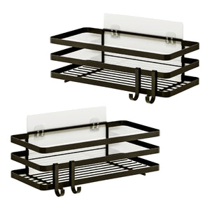 [en.casa] Doucherek Pertunmaa 2-delig 25x12x7,5 cm zwart